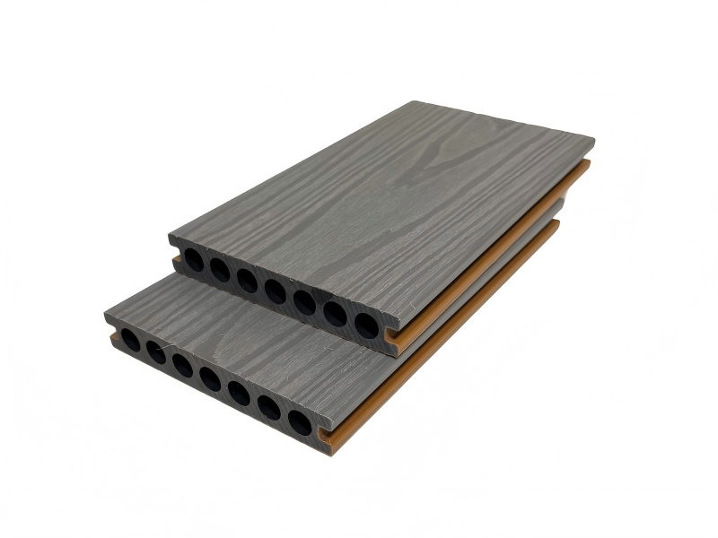 Durable & Low-Maintenance Co-Extruded Hollow Deep Embossed Wood Grain WPC Decking For Outdoor - Image 2